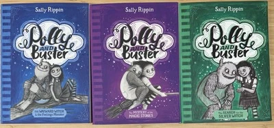 Complete Set Polly And Buster series 1-3 Childrens Books Lot  Magic Stones Witch - Image 1 of 2
