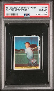 1949 Eureka Stamps #197 Red Schoendienst PSA 8 - Bild 1 von 2