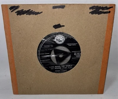 Perry Como - Love Makes The World Go 'Round - 1958 Vinyl 7" Single - 45-RCA 1086 - Image 1 of 3