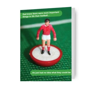 Tarjeta del Día del Padre | Feliz Día del Padre | Subbuteo Fanático del Fútbol Papá - Imagen 1 de 6