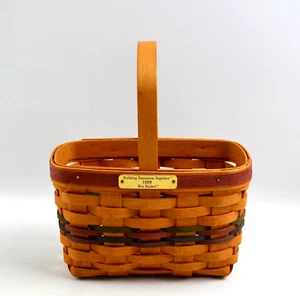 Longaberger 1999 Building Tomorrow Together Bee Basket Red Grn Blu Pur Weaves - Imagen 1 de 11