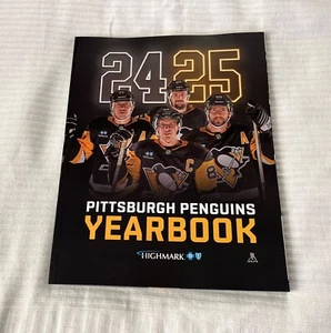 2024-25 Pittsburgh Penguins NHL Yearbook SGA 3-1-25 vs Bruins Crosby Malkin New - Picture 1 of 3