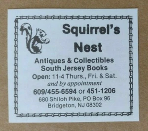 Anuncio de antigüedades y coleccionables 1996 Squirrel's Nest Bridgeton, Nueva Jersey - Imagen 1 de 1