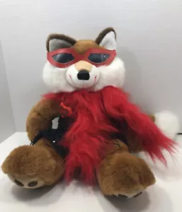 First & Main Foxy Lady Plush Fox With Glasses Boa Sequined Dress Valentines Day - Picture 1 of 11