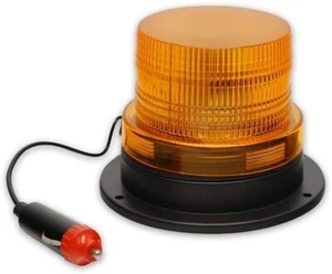 Streetwize 12v 24v Car Van Magnetic Orange Amber Warning Flashing Beacon Light - Picture 1 of 5