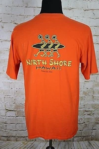 Soffe North Shore Hawaii Men's Large Orange Cotton T-Shirt Protect our Ocean  L - Picture 1 of 5