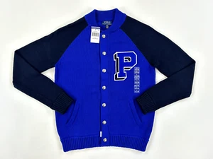 *MINOR DEFECT* Polo Ralph Lauren Boy's P Button Cardigan - Blue - L (14/16) - Picture 1 of 6