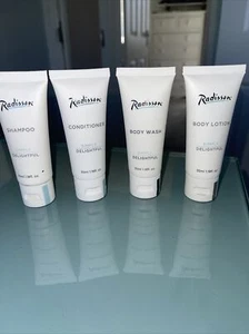 SIMPLY DELIGHTFUL TRAVEL SIZE LOT SHAMPOO-CONDITIONER LOTION BODY WASH -Radisson - Picture 1 of 7