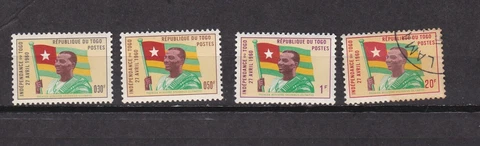 TOGO Flag & Prime Minister Olympio 376 377 378 380 Cover