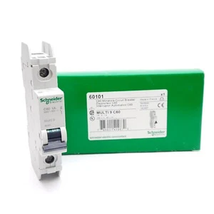 Schneider Electric 60101 Circuit Breaker, C-Curve, 1A 240VAC/60VDC, DIN Rail - Picture 1 of 6