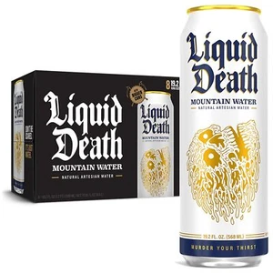 Liquid Death, Still Mountain Water, 8-Pack (King Size 19.2oz Cans) - Picture 1 of 3
