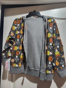 NWOT Disney Star Wars Halloween Spooky Droids Reversible Kids Hoodie in Size 12 - Picture 1 of 1
