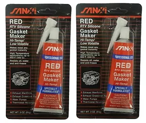 YSAMAX 2x 85g Red RTV Silicone, Instant Gasket Maker, Adhesive Sealant Tubes - Picture 1 of 6
