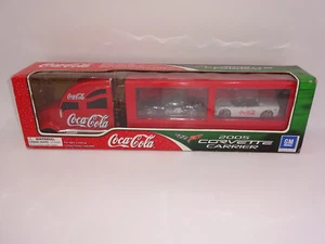 New NOS Coca-Cola 2005 Corvette Carrier Truck Sounds Lights 1:43 Die-Cast C6 - Imagen 1 de 4