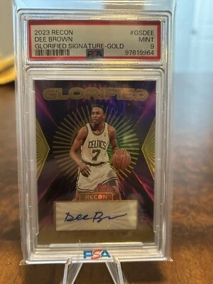 2023 Recon Dee Brown Glorified Signatures GOLD /10 PSA 9 Pop 1 🔥 Celtics - Image 1 of 4