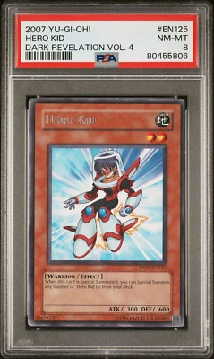 2007 YUGIOH DR04-EN125 HERO KID RARE PSA 8 NM-MT #80455806 - Image 1 of 2