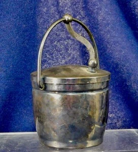 Vintage Wallace Silver Plated Art Deco 1930’s Pail Shaped Preserve/Jam POT - Picture 1 of 7