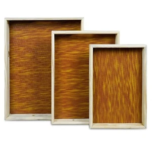 Functional Beauty: Mat Finishing Design Tray Set Of 3 for Your Stylish Dining - Picture 1 of 3