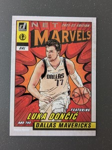 2021-22 Donruss Luka Doncic White Press Proof Net Marvels #1 Mavericks SP