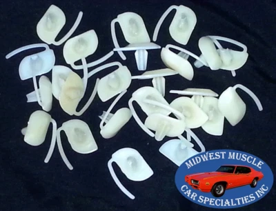 Molding Trim Clip Clips Ford 1"-1 1/4" Body Side Fender Door Vinyl Top 25pc B - Image 1 of 4