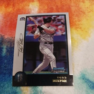 1998 Bowman Chrome Rookie Todd Helton Colorado Rockies RC #119 - Image 1 of 2