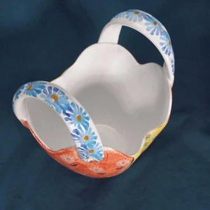 Ita Lica ITALICA Ars Cesta Oblonga Cuenco Pintado a Mano Casa de Campo Shabby Chic 10" - Imagen 1 de 1