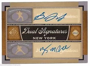 2012 SP SIGNATURE EDITION DUAL AUTOGRAPH Garrison Lassiter/Brett Marshall #NYY24 - Picture 1 of 1