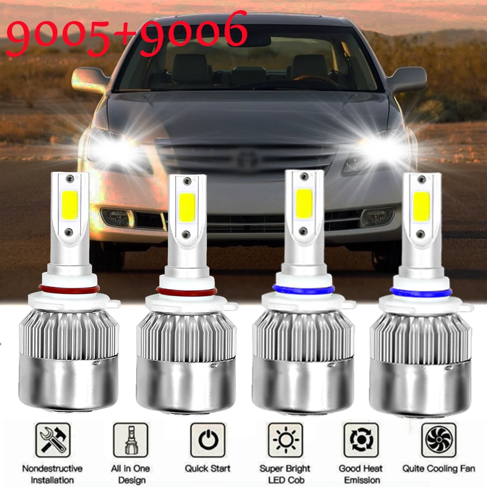 Комбинированные светодиодные лампы дальнего и ближнего света для Toyota Avalon 1995-2007 4 шт 60 - Изображение 1 из 4