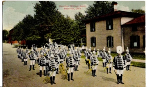 CARTOLINA 1911 Massillon banda militare Ohio vecchia vintage 0180 - Foto 1 di 2