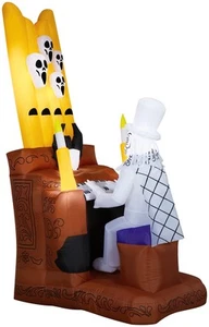 7 Ft Haunted Mansion Airblown Inflatable Animated Organ Player Halloween Deco... - Picture 1 of 2