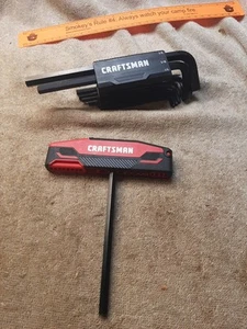 CRAFTSMAN 10 PC **T- HANDLE** HEX WITH FOLDING STORAGE CASE SAE SET - Bild 1 von 6