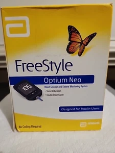Abbott Freestyle Optium Neo Blood Glucose METER  50 TEST STRIPS KETONE No Coding - Picture 1 of 5