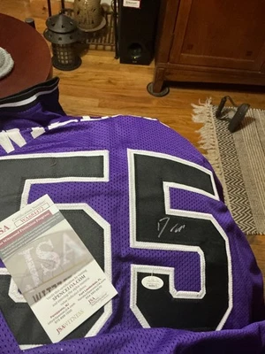 Camiseta deportiva firmada por Jason Williams de Sacramento Kings chocolate blanco con certificado de autenticidad JSA Foto 1 de 2