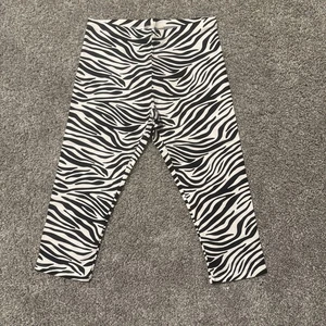 Faded Glory Size L 10-12 Zebra Print Girls Cotton Spandex Capris - Picture 1 of 2