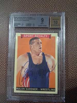 2008 Upper Deck Goudey Sport Royalty Autographs  Rulon Gardner BGS 9/10  Pop 1 - Image 1 of 2