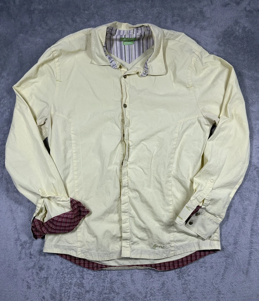 Crocs Shirt Mens XL Yellow Croslite Relaxed Technology Plaid Lined Long Sleeve - Image 1 of 4