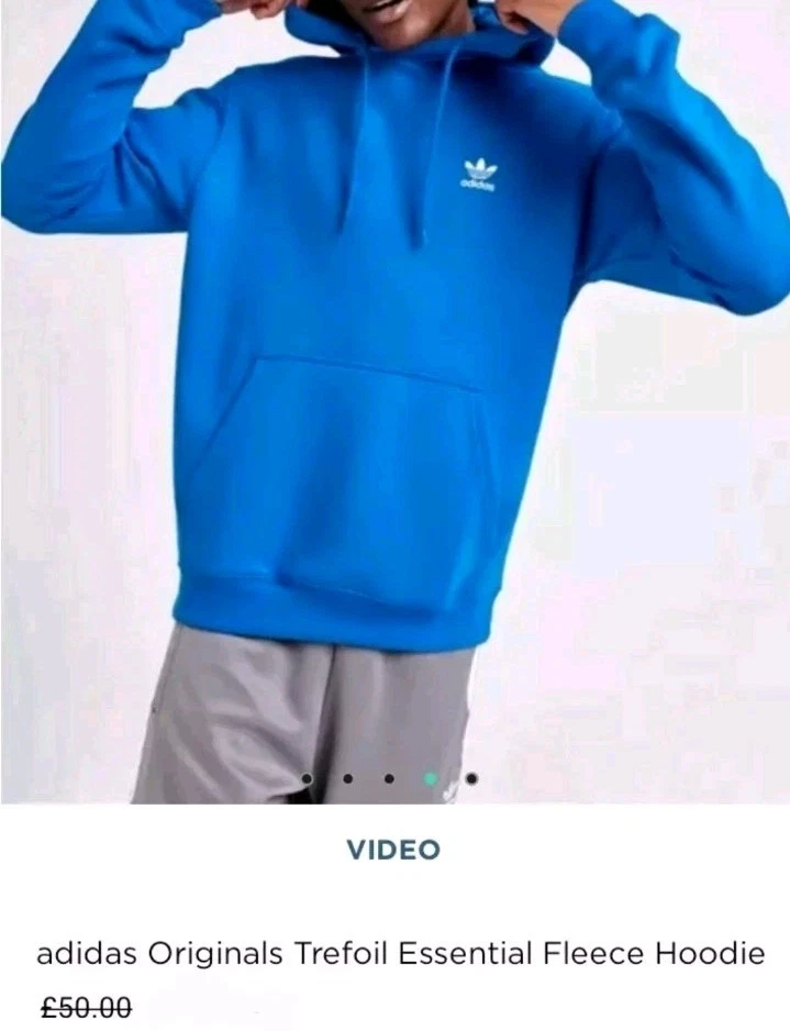 Men’s Adidas Originals Essential Fleece Overhead Hoodie - IP1334 - Small (S)