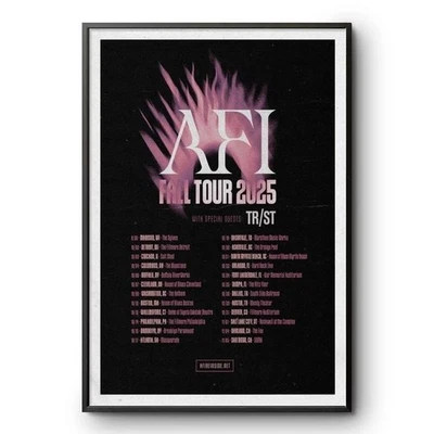 AFI Fall Tour 2025 Poster – Limited Edition Concert Wall Art Print - Unframed - Image 1 of 4