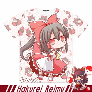 TouHou Project Hakurei Reimu Unisex T-shirt Short Sleeves Harajuku Tops #A - Picture 1 of 2