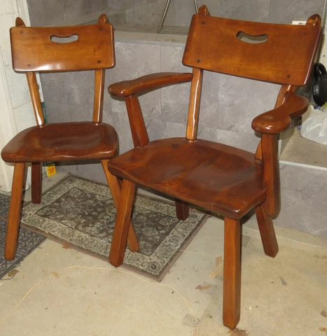 2 Cushman Colonial early American side dining chair maple Cover