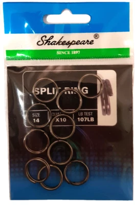 Shakespeare Split Rings, Sprengringe Spaltringe von 6mm - 14mm, Inhalt 10 Stück - Bild 1 von 3