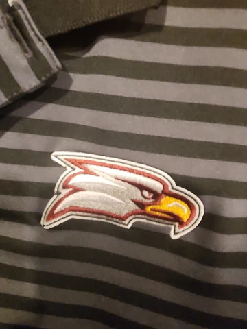 Nike Dry-Fit Georgia Southern Univ. Eagles  Gray/Black Striped Mens S Polo Shirt Cover