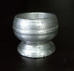 Vintage Pewter Open Salt Dish / Sugar Dipper Bowl - Picture 1 of 7