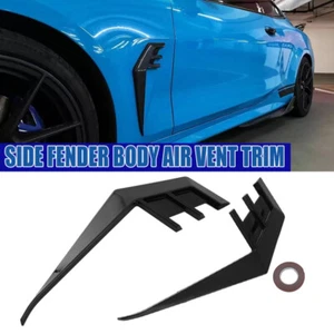 For 2021-2025 4 Series G22 G23 430i M440i Black Side Air Fender Vent Trim 1Pair - Bild 1 von 12