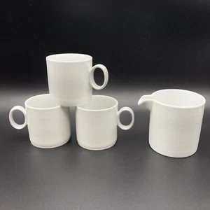 Juego de 4 tazas de café y (1) crema Rosenthal Thomas Loft a rayas blancas (3) - Imagen 1 de 12