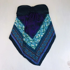 Charlotte Russe Bandana Style Top Open Back with a Tie Strapless Padded Small - Picture 1 of 4