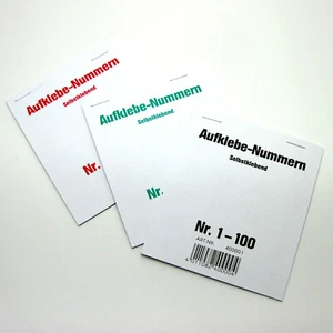 100 Klebenummern für Tombola Preise Aufkleber Nummern Gewinnaufkleber wählbar - Bild 1 von 1