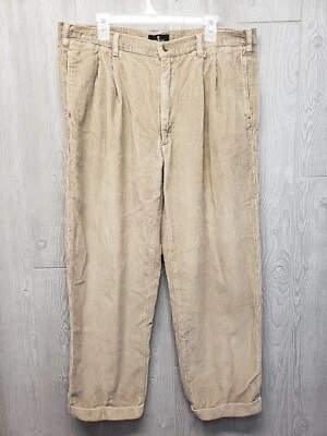 Vintage Bill Blass Pants Mens Fits 38x29 Corduroy Wide Wale Black Label 40x30 - Image 1 of 4