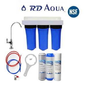 3 stage Drinking water filter 1/4" port Under Sink system - Picture 1 of 7