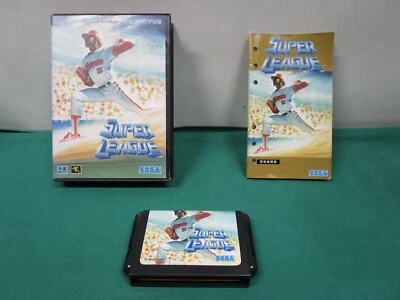 SEGA Mega-Drive -- SUPER LEAGUE -- included box & manual. JAPAN GAME. MD. 11416 - Image 1 of 4